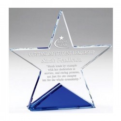 Optical Crystal Star Trophy 6"