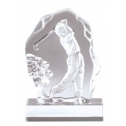 Crystal Golf 3D Trophy 7"1/4
