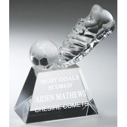 Crystal Soccer Award 4"